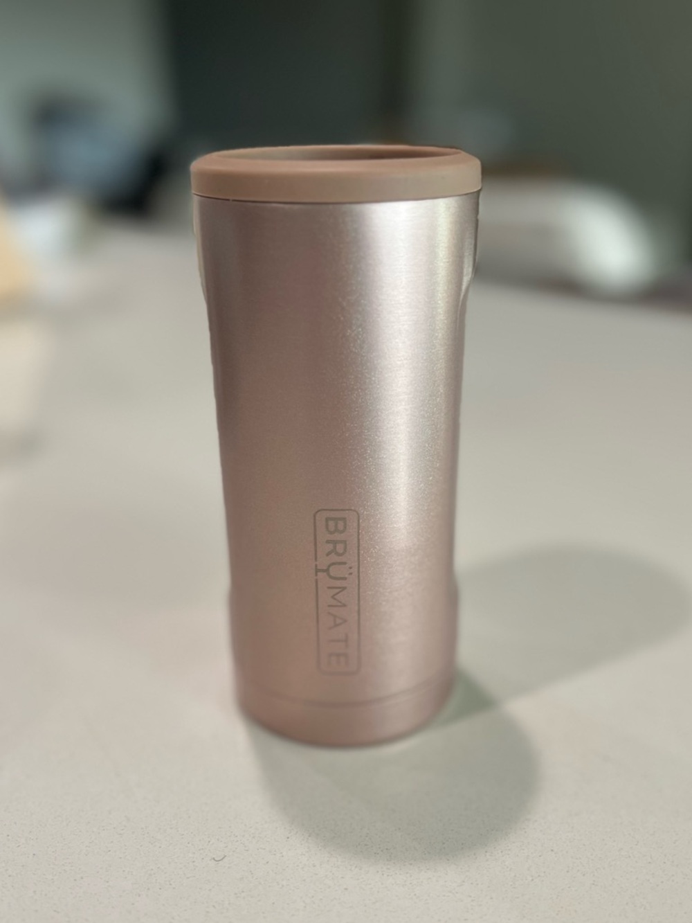 Brumate Slim Insulated Tumbler in Rose Gold